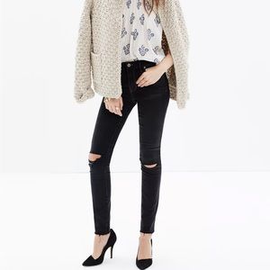 MADEWELL 9” High rise Black Skinny Jeans